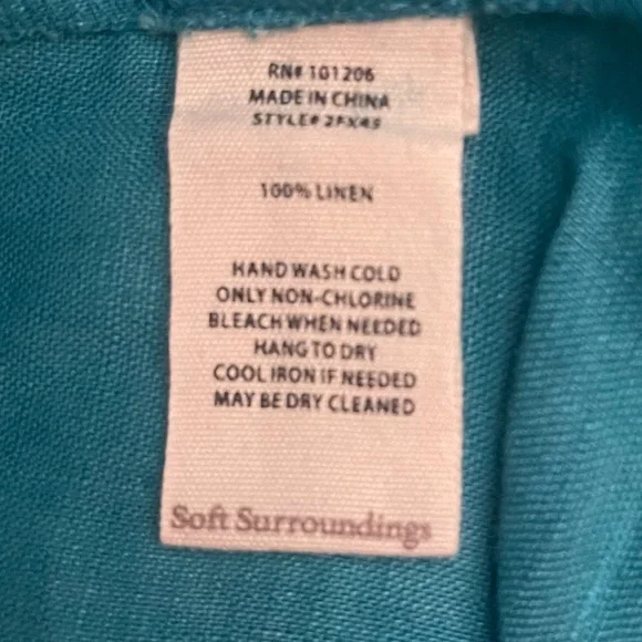 Soft Surroundings Teal Maxi Dress - Picture 4 of 4